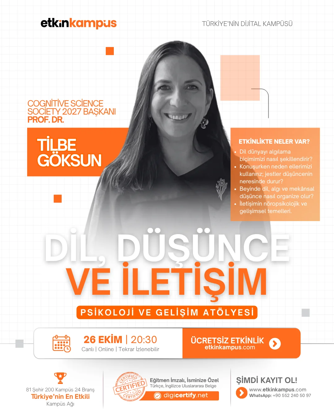 Dil, Düşünce ve İletişim Atölyesi etkinlik görseli